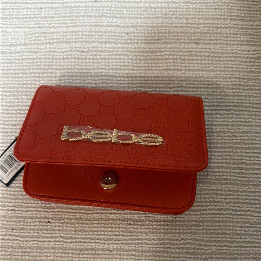 Bebe Vibrant Orange Card Wallet